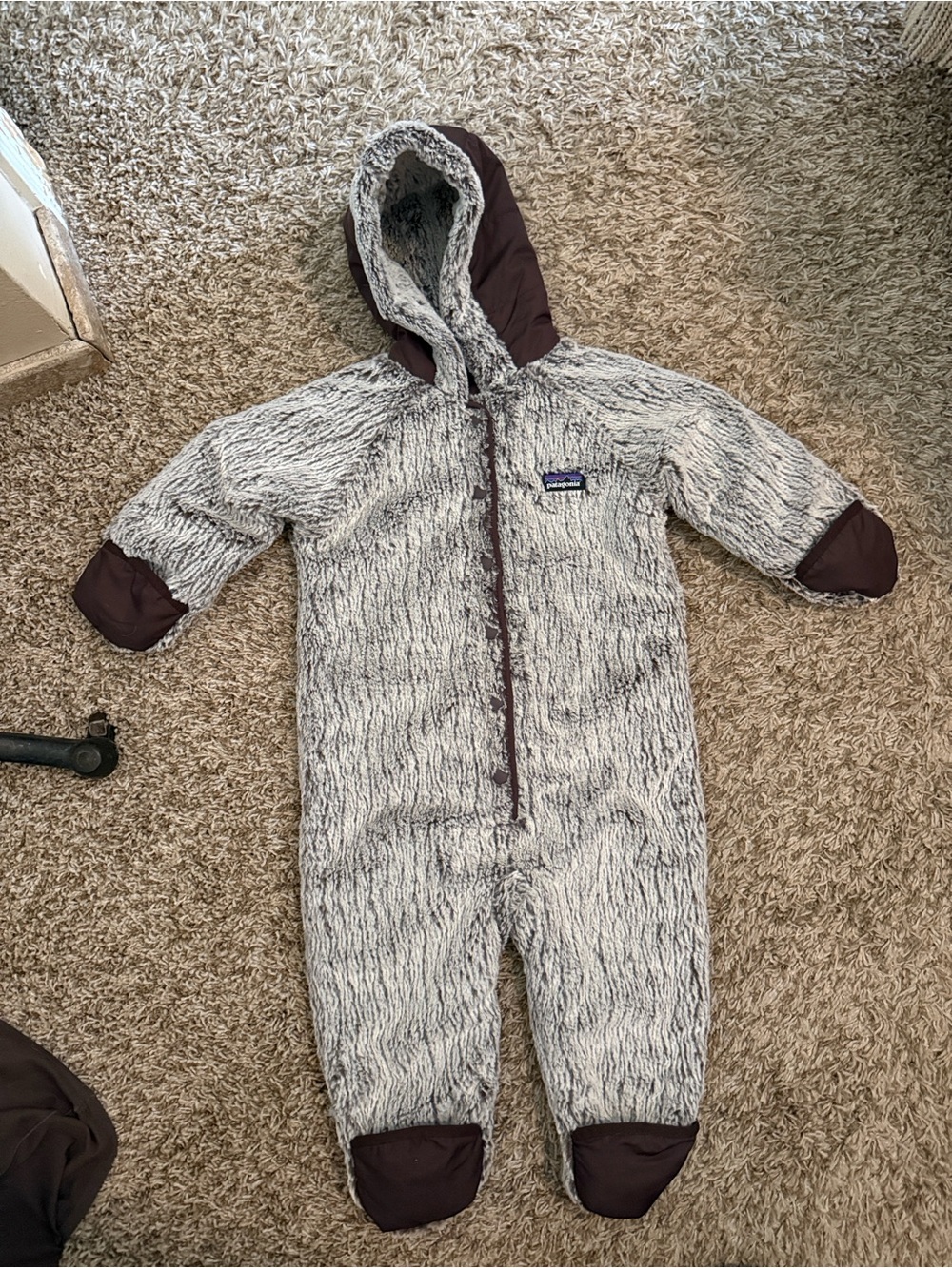 Patagonia Baby Conejito Reversible Fleece Bunting Snowsuit 3T 4T